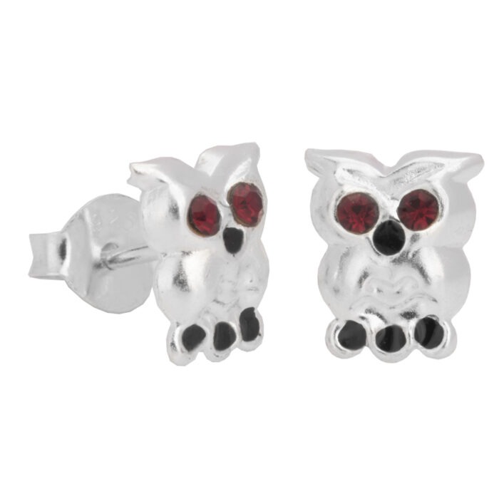 925 Sterling Silver Hypoallergenic Owl Studs Earrings