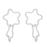 925 Sterling Silver Moonlit Starshine Drop Studs Earrings