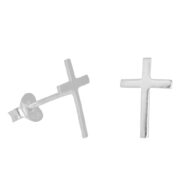 925 Sterling Silver Sacred Cross Studs Earrings