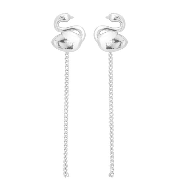 925 Sterling Silver Sui Dhaga Swirls Designer Threader Earrings