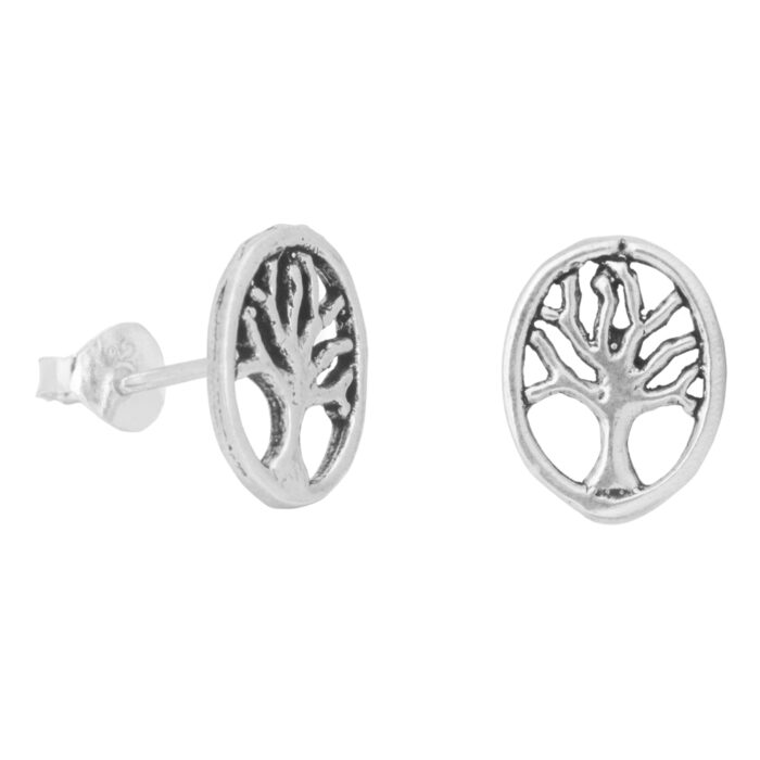 925 Sterling SilverTree of Oak Studs Earrings