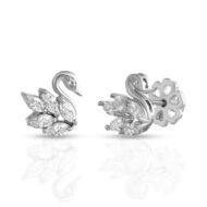 Aanya's Shining Swan Studs Earrings