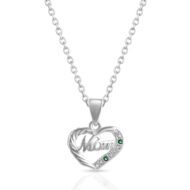 Sterling Silver Mother Pendant with Link Chain