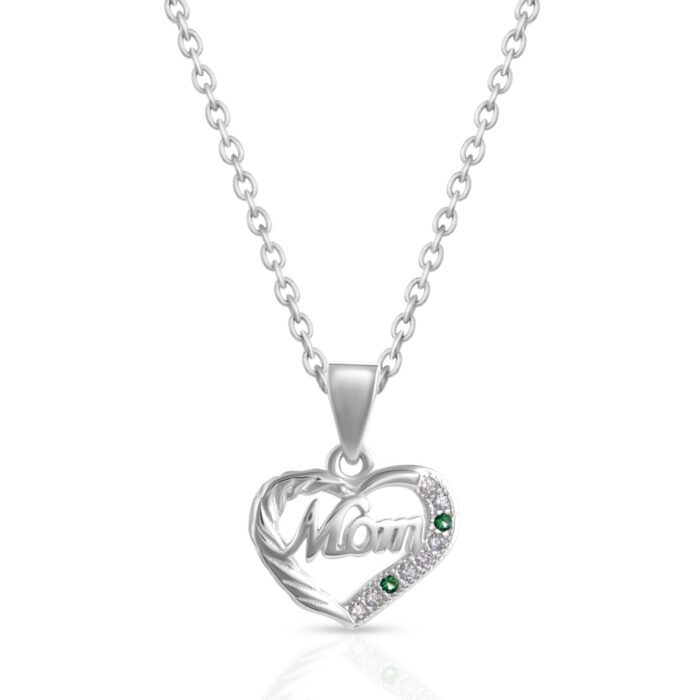 Sterling Silver Mother Pendant with Link Chain