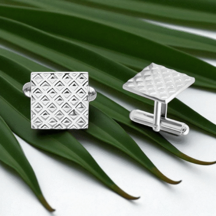 925 Sterling Silver Men's Square Shape Cufflinks