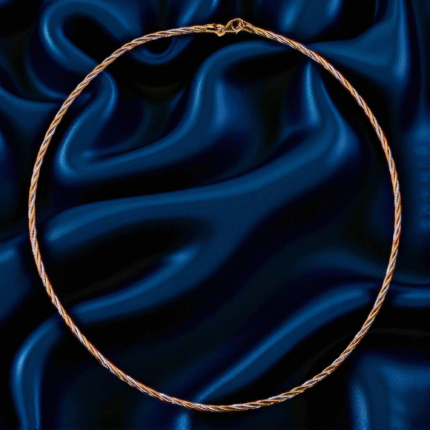 925 Silver Two Tone Italian Chain Necklace